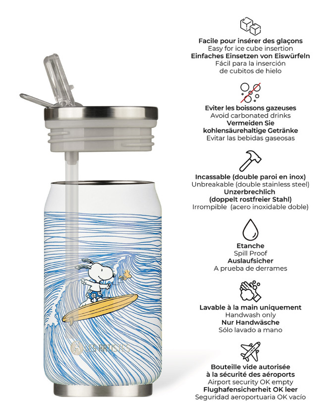 Isolierflasche Surfing Snoopy 280ml