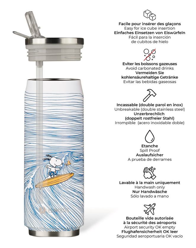 Isolierflasche Surfing Snoopy 500ml